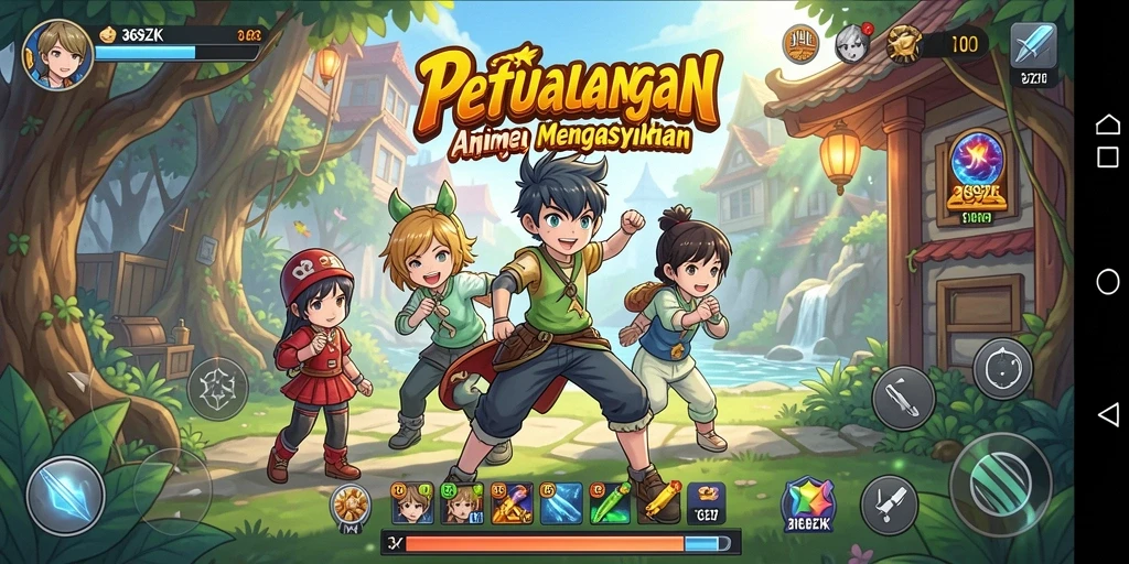 Screenshot gameplay 369ZK dengan karakter Anime yang keren.