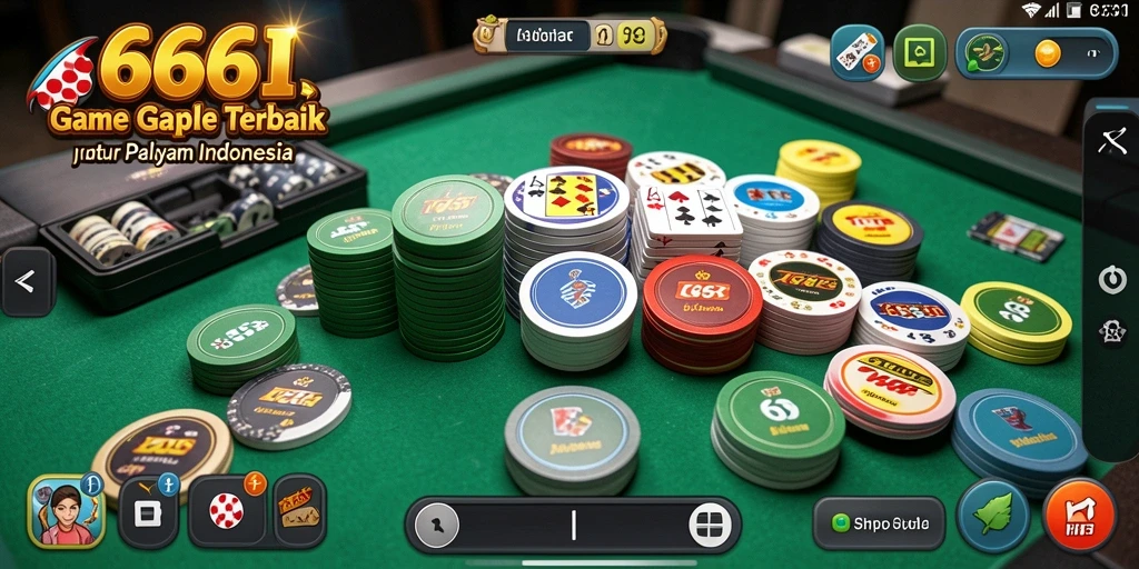 Tampilan utama gameplay Gaple yang seru dan menantang.