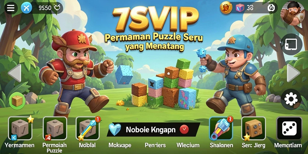 Tangkapan layar dari gameplay 7SVIP yang menampilkan tantangan puzzle.