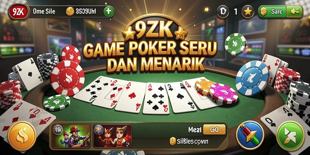 Tampilan gameplay Poker yang seru di 9ZK