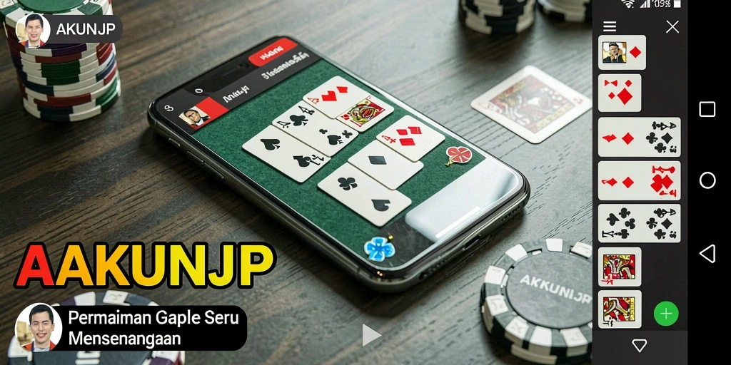 Screenshot gameplay seru AKUNJP saat bermain Gaple.