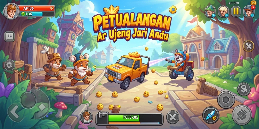 Tangkapan layar menunjukkan gameplay seru dan penuh aksi di API36.