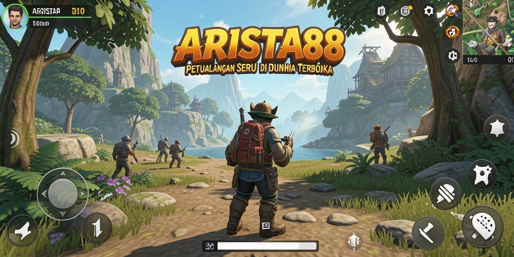 Tampilan gameplay ARISTA88 yang menakjubkan di dunia terbuka.