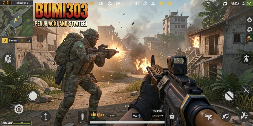 Tampilan gameplay BUMI303 yang seru dan intens.