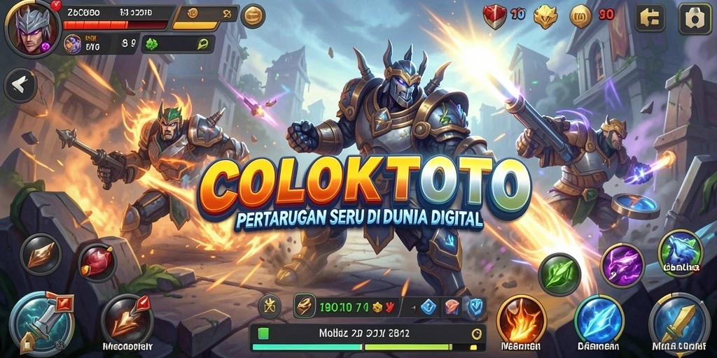 Gameplay COLOKTOTO dengan pertarungan intens dan karakter unik.