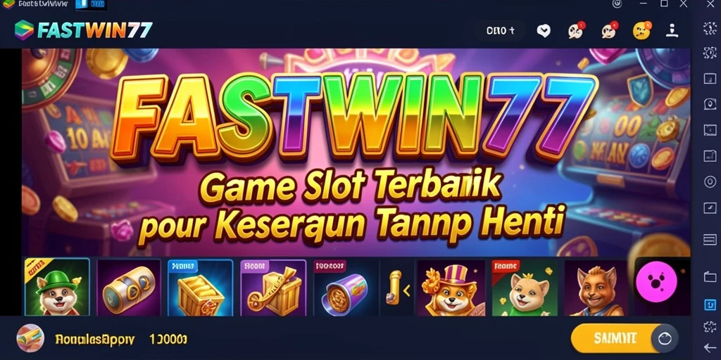 Screenshot gameplay FASTWIN77 yang menampilkan beragam slot menarik.