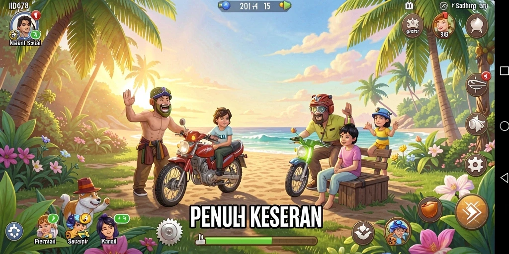 Screenshot menunjukkan gameplay santai dan seru di ID678.