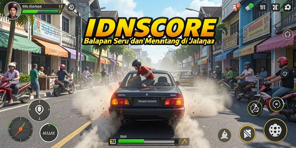 Tampilan gameplay balapan yang menegangkan dan penuh aksi.