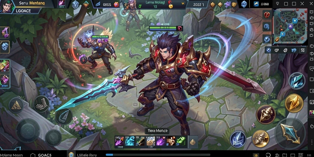 Tampilan gameplay LGOACE yang epik dan strategi menarik.