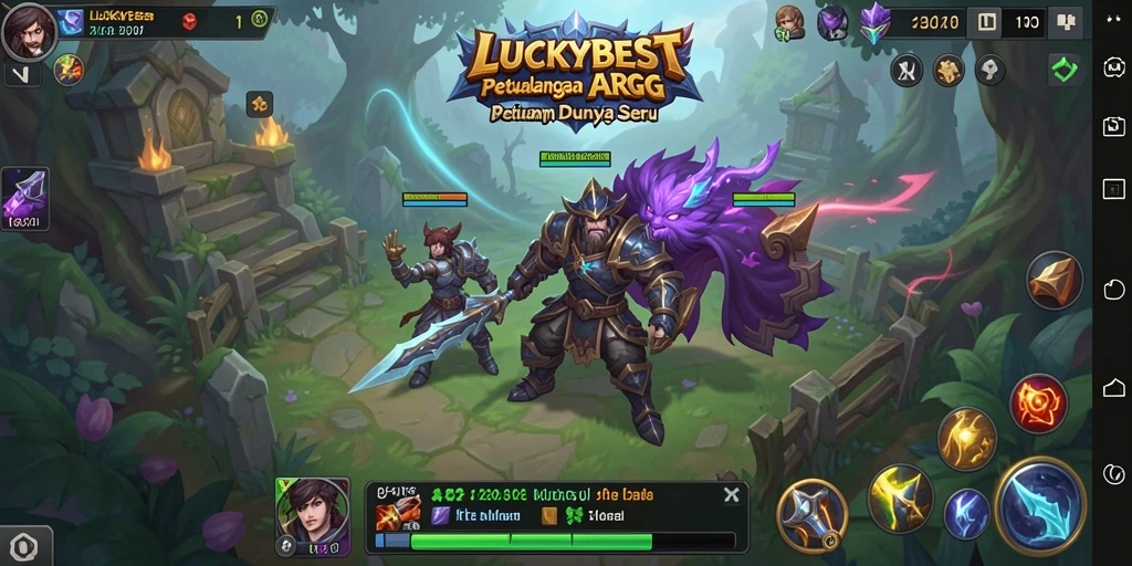 Tampilan aksi seru dalam gameplay ARPG LUCKYBEST.
