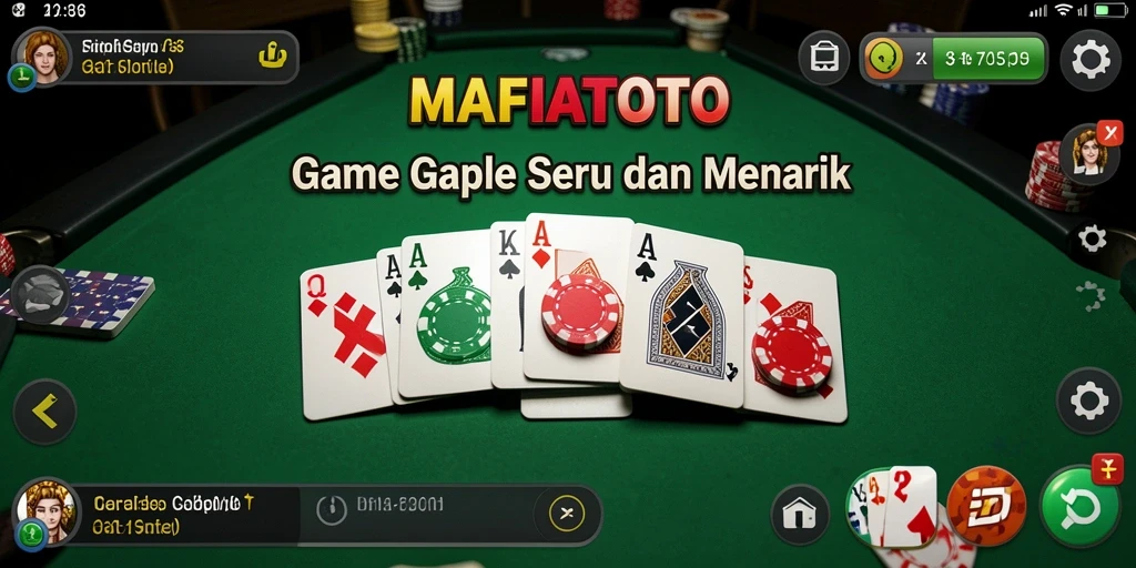Tampilan gameplay seru Gaple di MAFIATOTO.