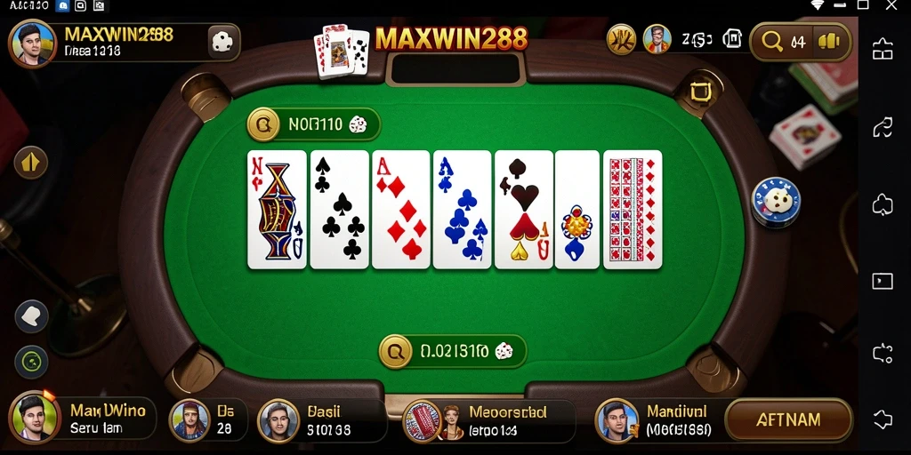 Tampilan gameplay seru di MAXWIN288 dengan Domino.