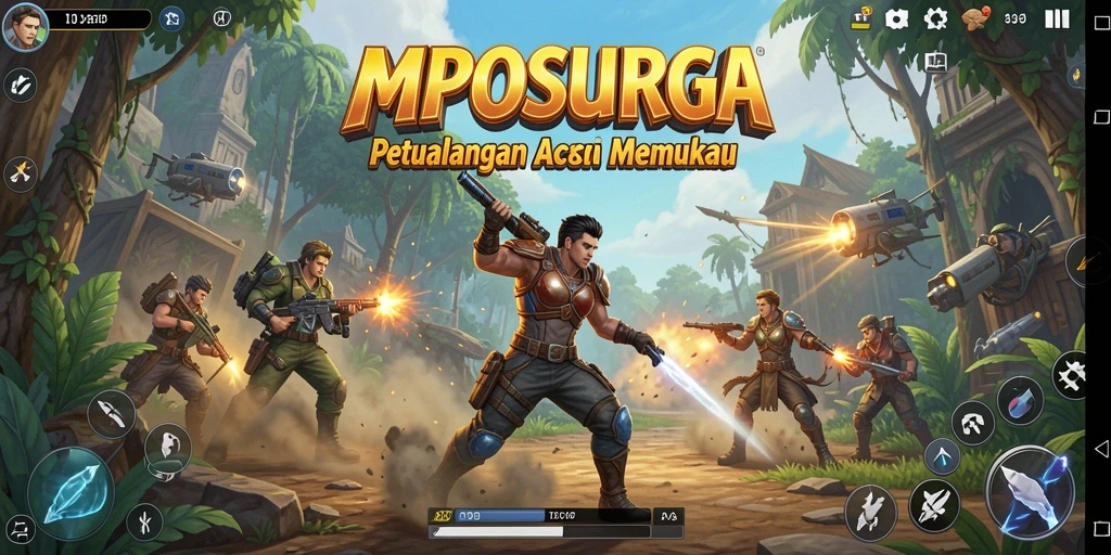 Screenshot gameplay MPOSURGA menunjukkan aksi yang mendebarkan dan grafis menawan.