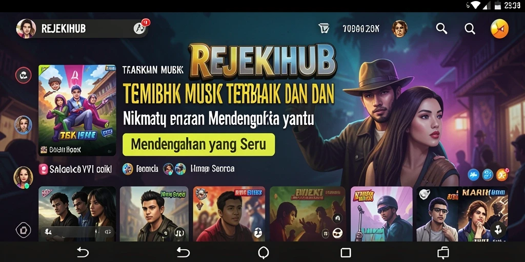 Screenshot gameplay REJEKIHUB menampilkan berbagai pilihan musik yang menarik.