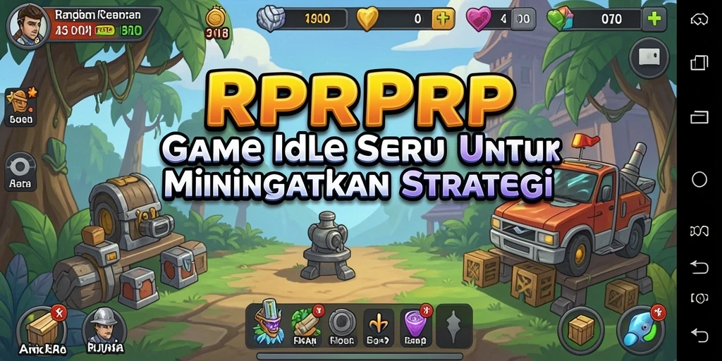 Screenshot gameplay RPRPRP yang menampilkan karakter dan elemen pengumpulan.